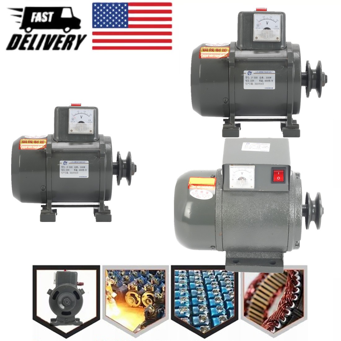 Home Lighting Permanent Magnet Generator Brushless Belt Diesel Engine 3.5/5/7KW