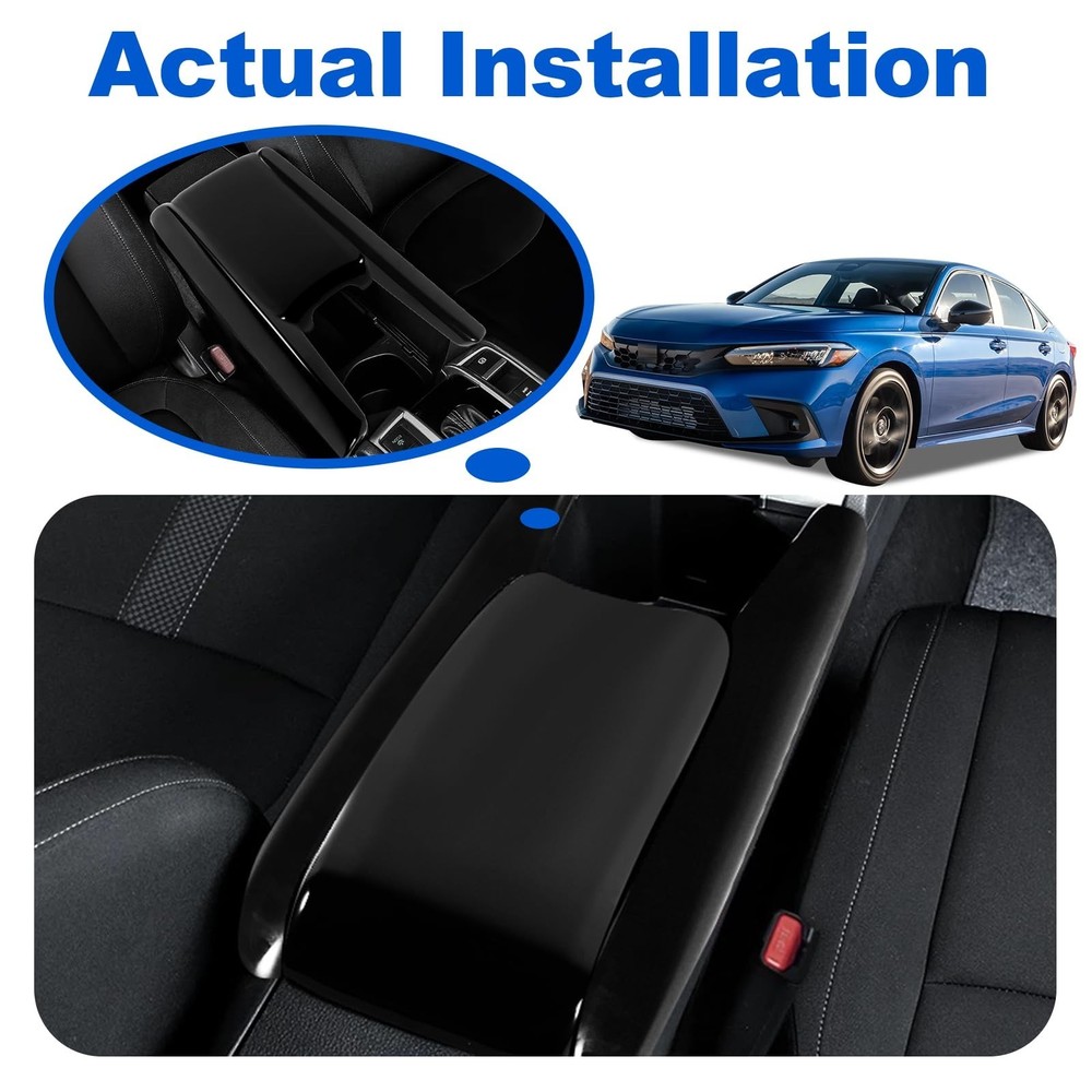 Interior Armrest Console Cover for 2016 2017 2018 2019 2020 Honda Civic 10th ...