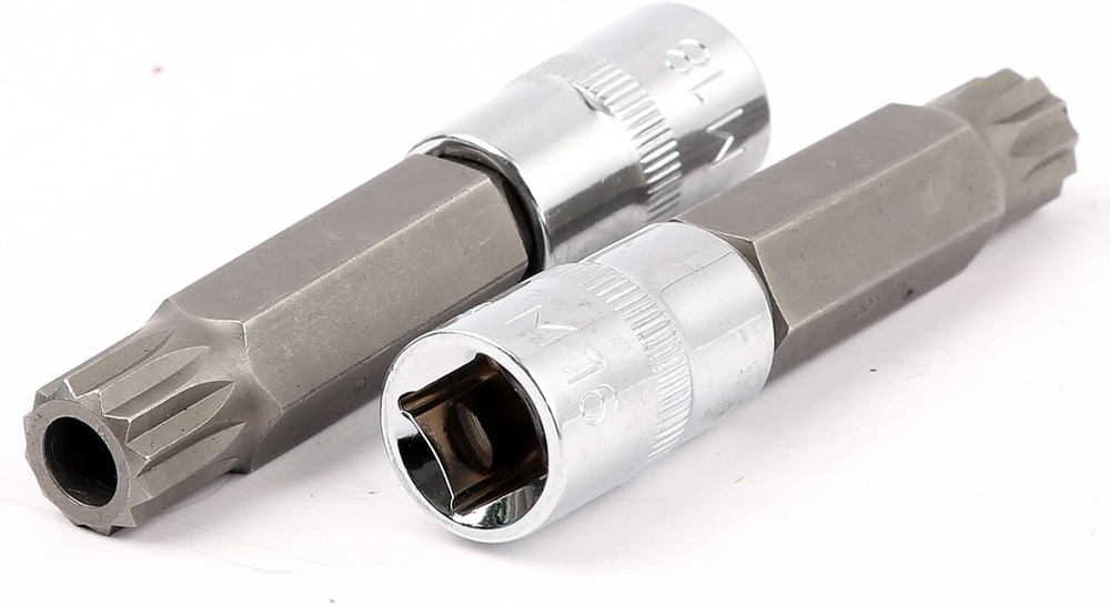 10Pcs XZN Triple Square Socket Kit Spline Socket Bit Set Long Drive Metric Bits