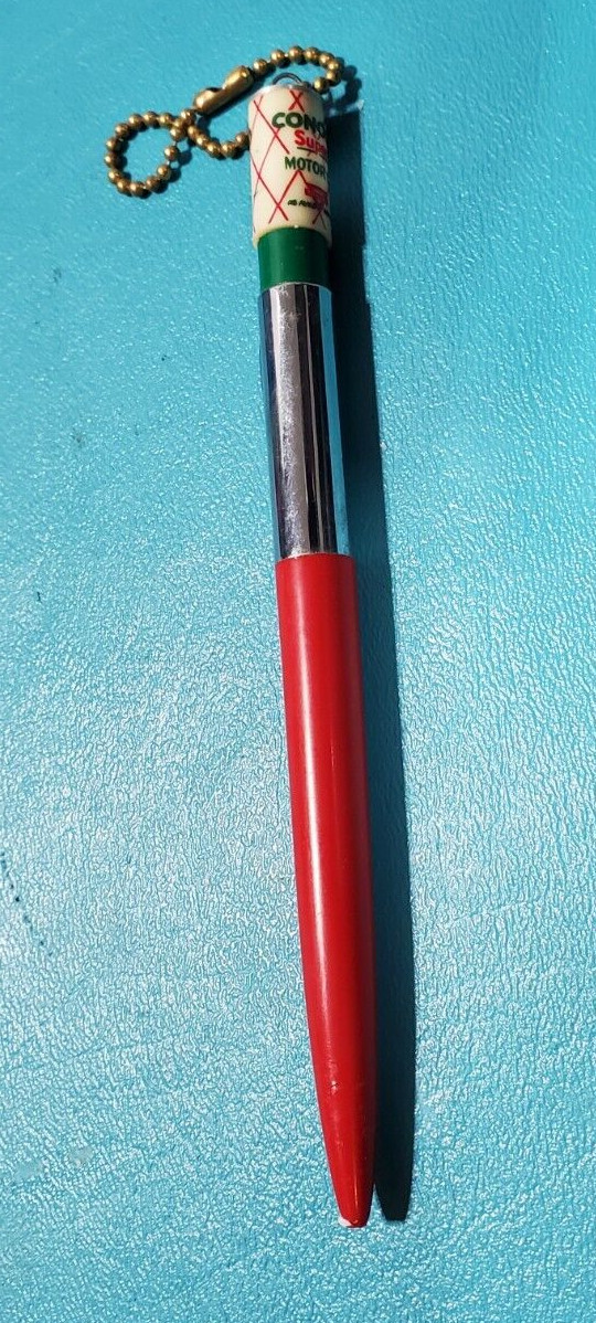 Vintage RITEPOINT PEN CONOCO SUPER MOTOR OIL Pen GAS STATION ADVERTISING Topper
