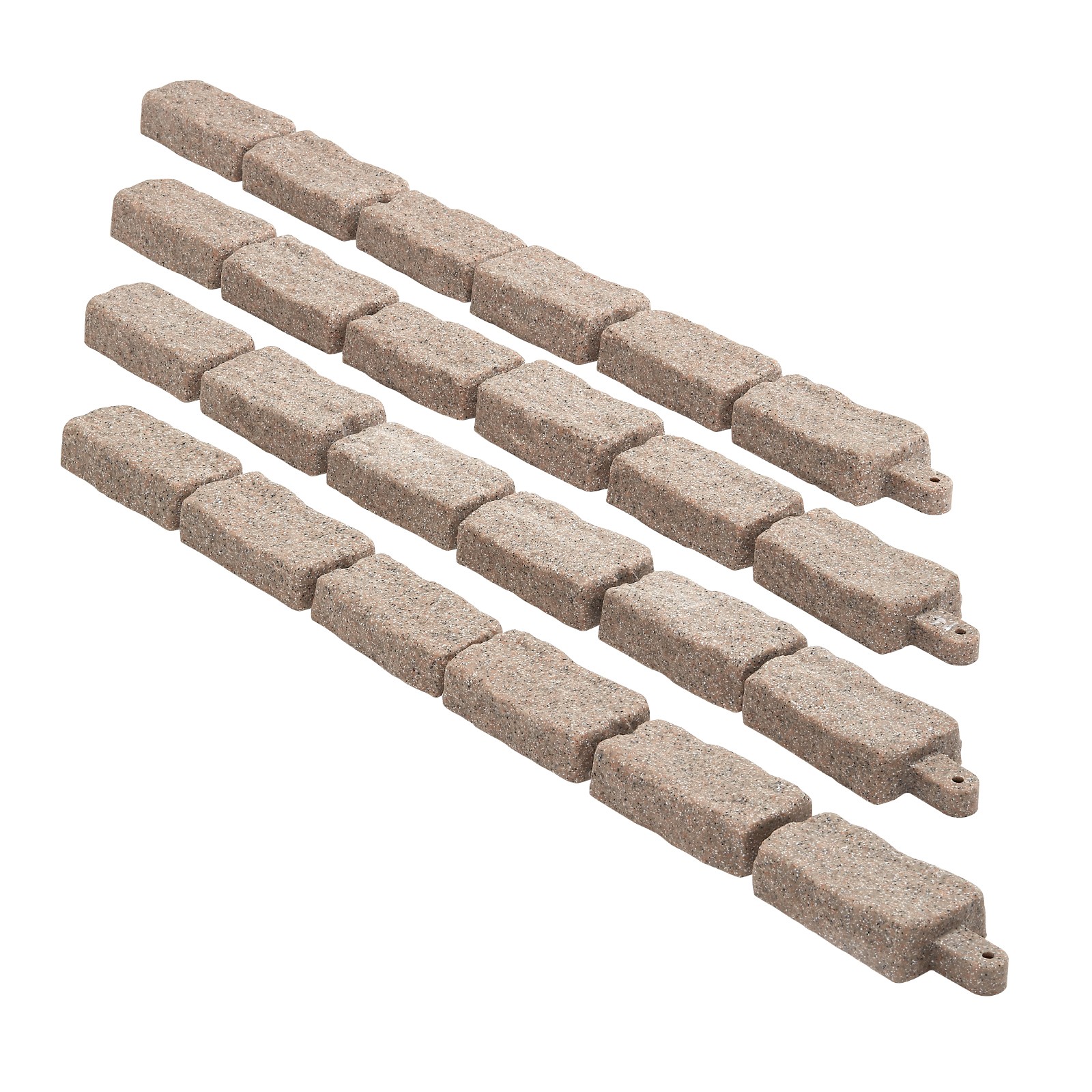 Faux Stone Landscape Edging 46.2 x 2.2 in Garden Lawn Edging Border