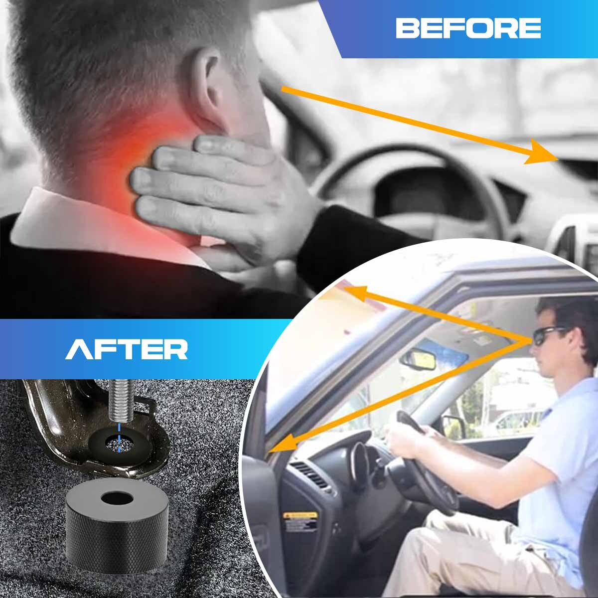 1/4" to 1-1/2" Riser Lift Seat Spacers Kit For Tacoma Rear of Front Seat