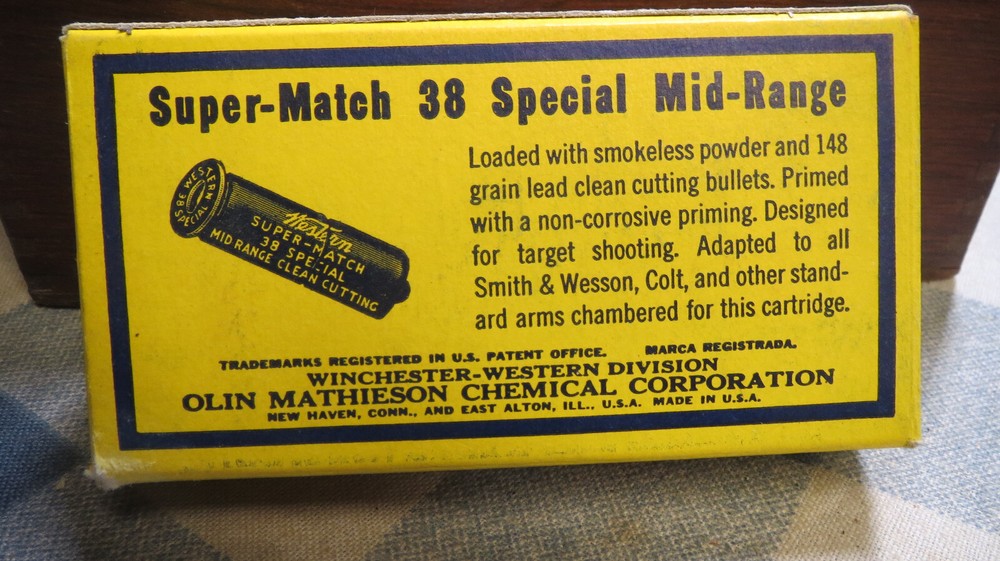 VINTAGE EMPTY Western Super Match 38 Special Mid-Range Shell Box