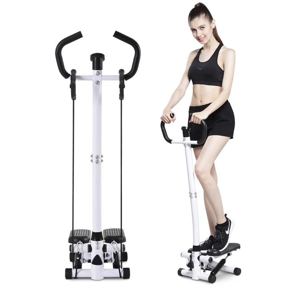 Exercise Mini Stepper Machine Workout Step Trainer Climber with Resistance Bands