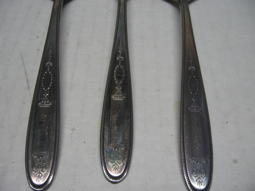 3 Solid Serving Spoons Oneida Community Plate Grosvenor 1921