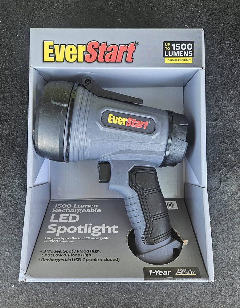 EverStart MAXX 1500-Lumen Rechargeable LED Spotlight 🆕