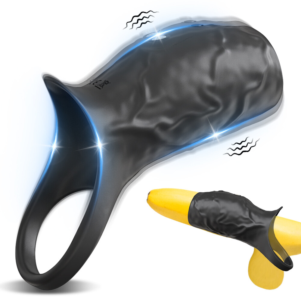 Men Penis Cock Ring Vibrator G-spot Dildo Massager Couple foreplay sex toys