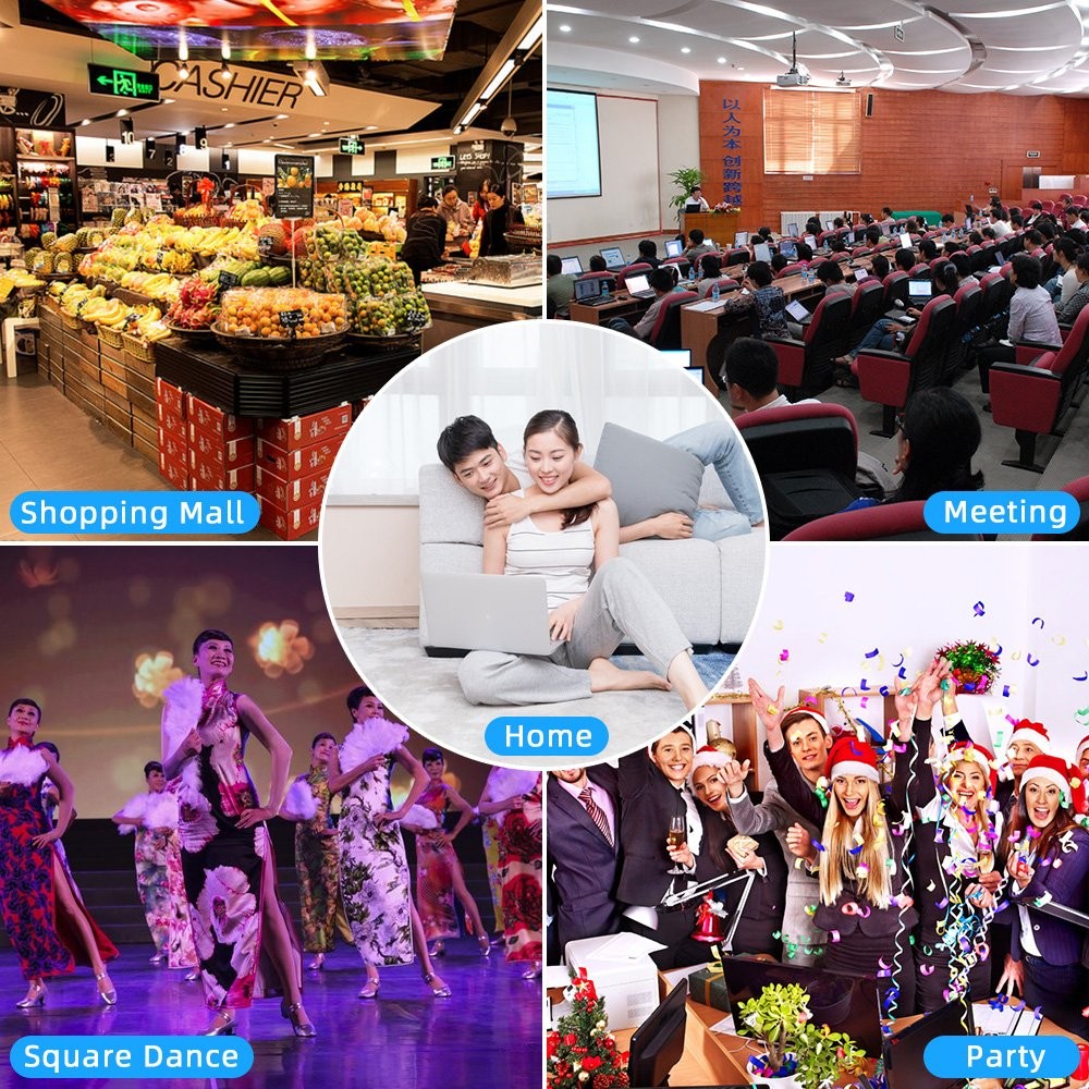 Portable Bluetooth Speaker Subwoofer Remote Control Built-in Micr Rechargeable