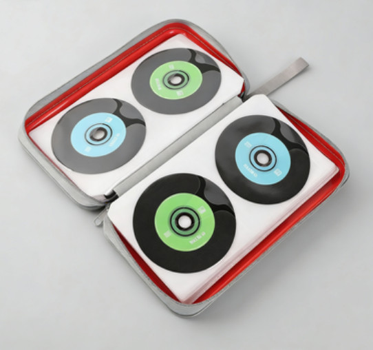 Red 96-Disc CD/DVD Storage Case