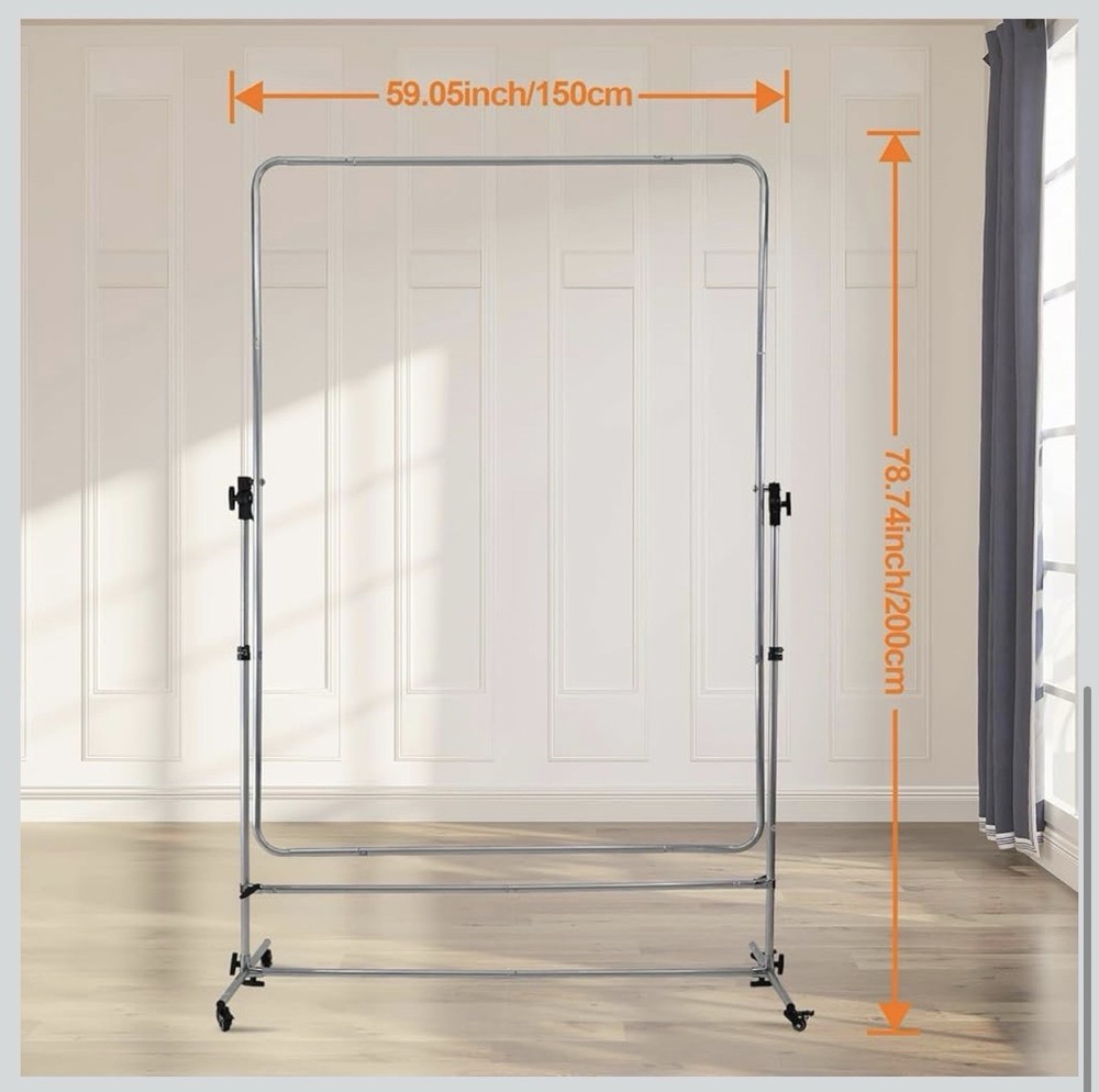 79”x 59” Photography Light Diffuser, Rotatable Frame, 7-10ft Height Adjust Stand