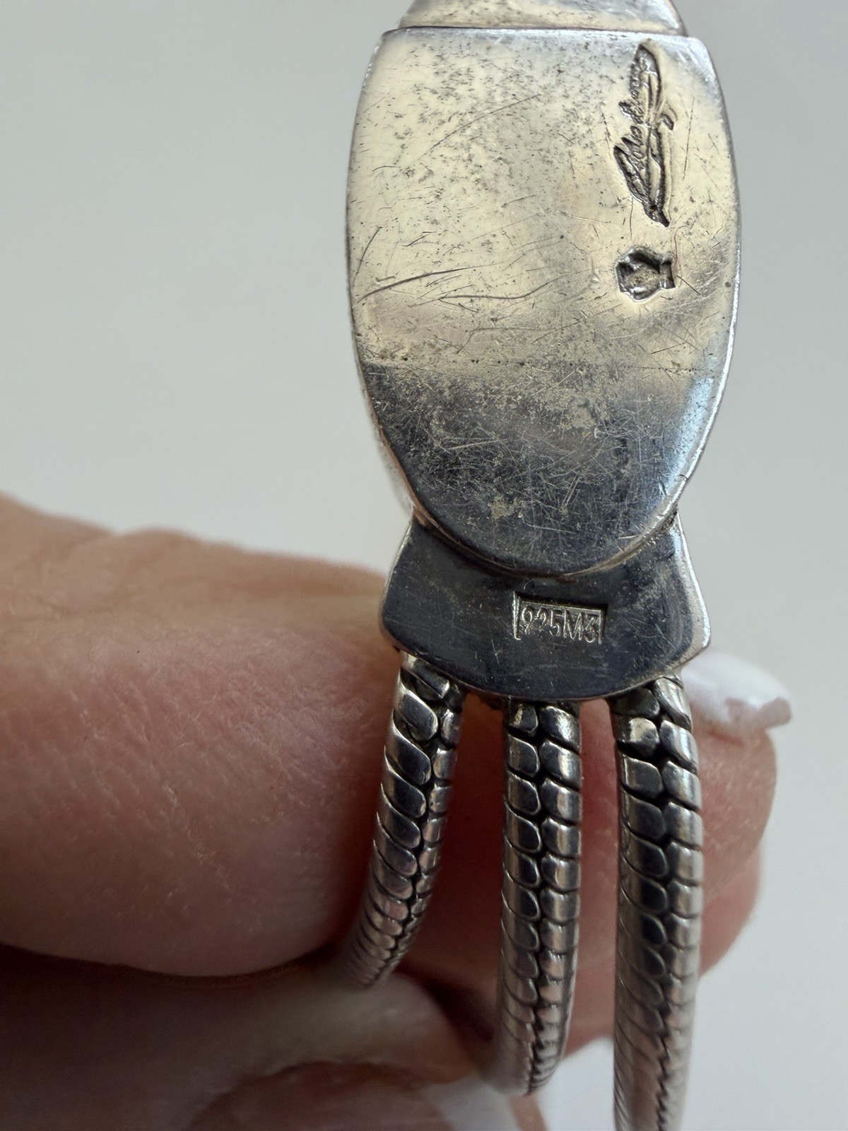 Signed Pedro Duran Spain SOLID REAL Sterling Silver 925 Necklace Geometric