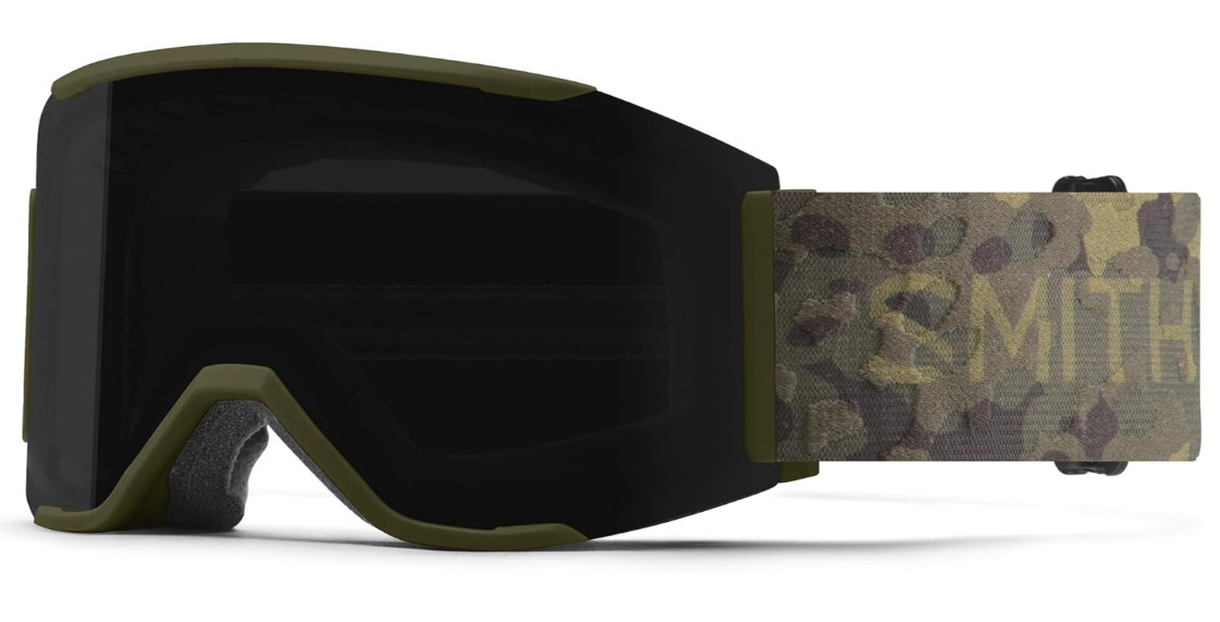 NEW Smith Squad Mag Goggles-Vintage Camo-Chromapop Sun Black+Bonus Lens