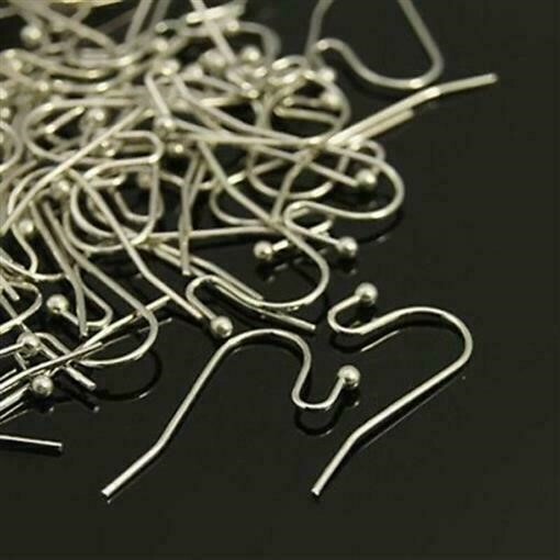 925 Sterling Silver Plated Minimalist Open Loop Earring Hooks Findings 2 pcs