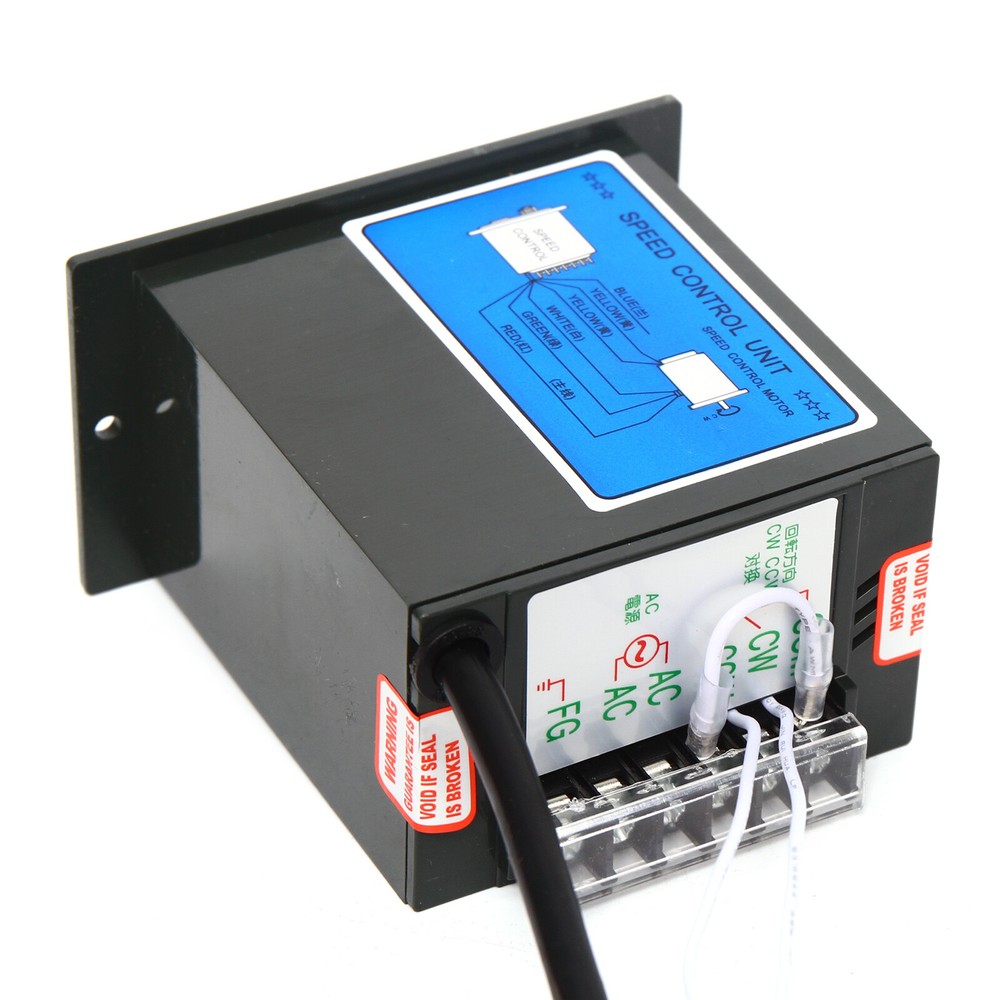 90W AC Gear Motor Electric Motor Variable+Speed Controller Single-phase 1:100