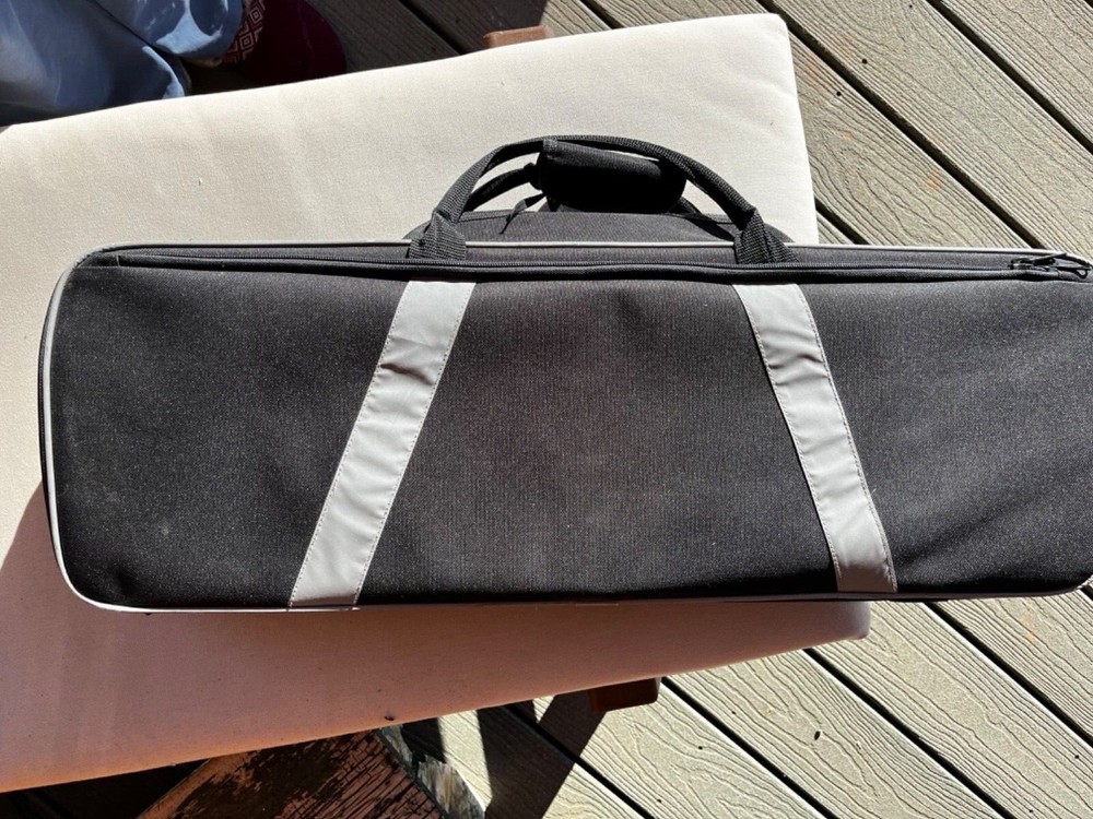 New Rectangular Violin Case Black with Grey accents