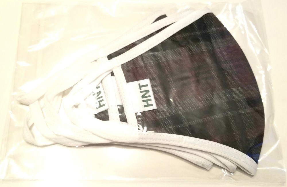 Antimicrobial Cloth Mask, Rewashable, Light, Soft, Plaid- Buy 1 Donate 2