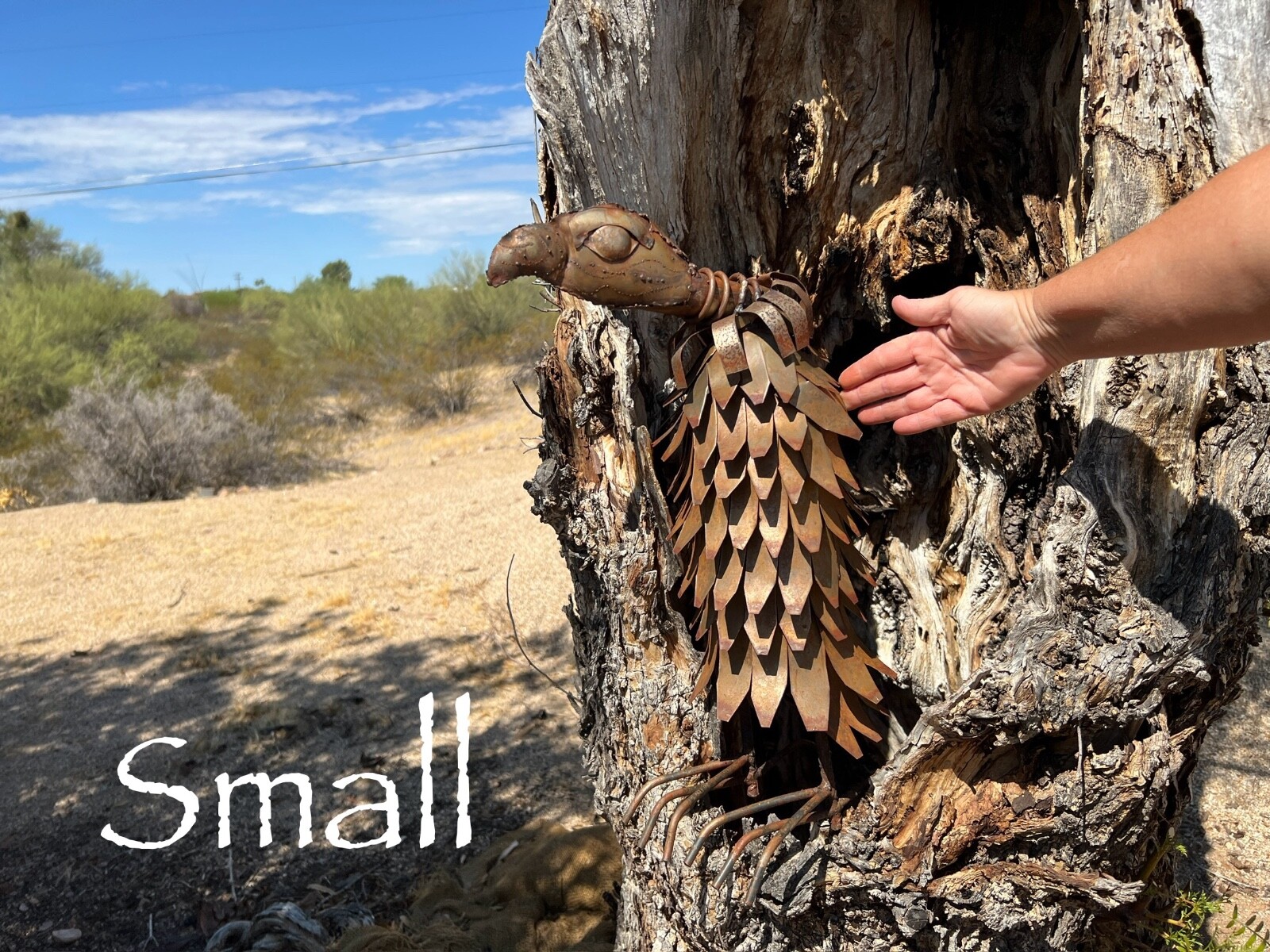 Handcrafted Rustic Metal Buzzard Metal Vulture Metal Yard Art