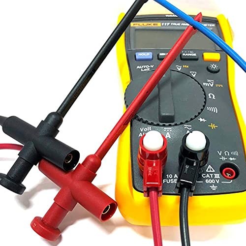 Multimeter Test Lead - Insulation-Piercing Macro-Hook Adapter to Standard