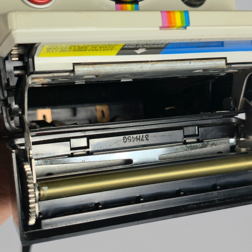 Vintage Polaroid One Step Land Camera Instant Camera Rainbow Stripe Untested