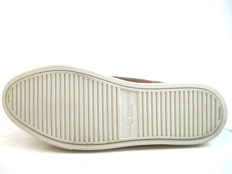 NEW Allen Edmonds "COURTSIDE" Mens Leather Dress Sneakers 9.5 D Walnut(490N)