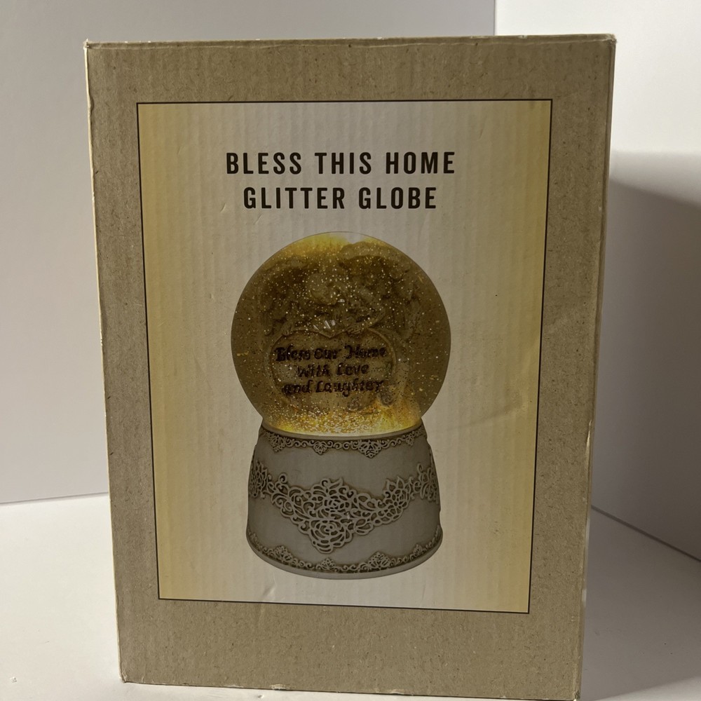 Bless This Home Glitter Globe