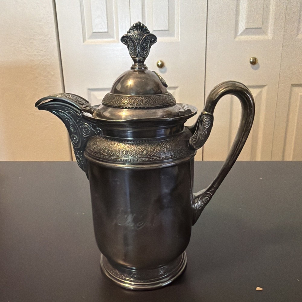 Antique Reed & Barton silver Lidded Creamer 2980- Engraved