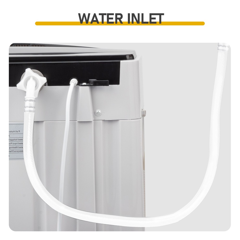 Full-Automatic Washing Machine Portable Compact Laundry Washer Spin w/Drain Pump