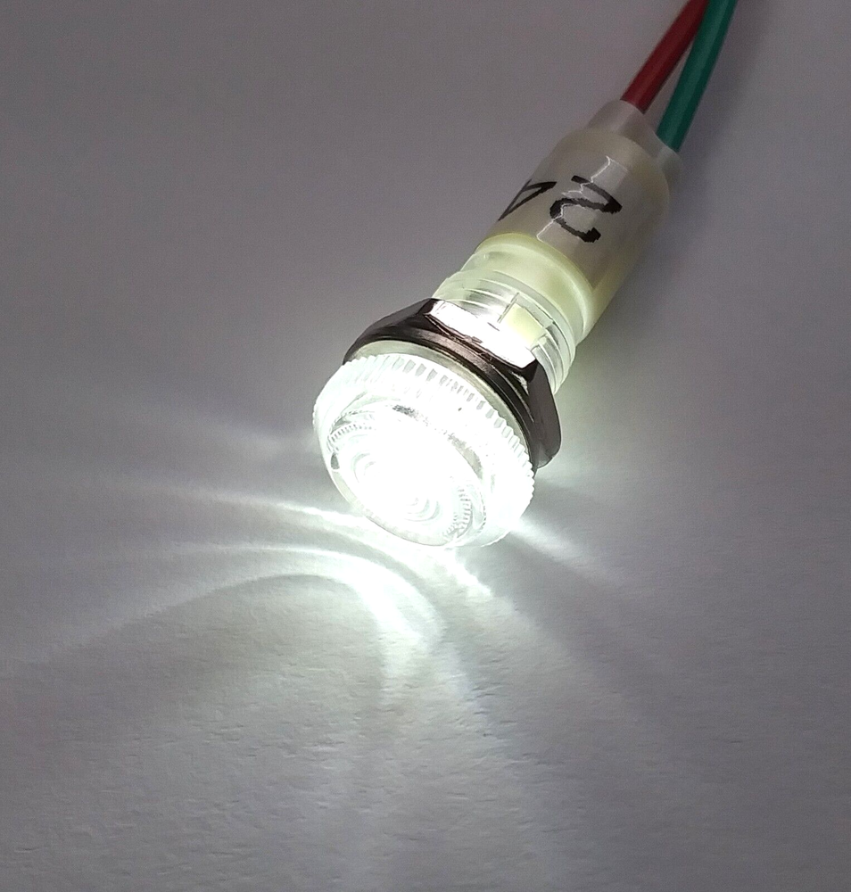 6 BBT 24 volt Waterproof White LED Low-Profile Indicator Lights
