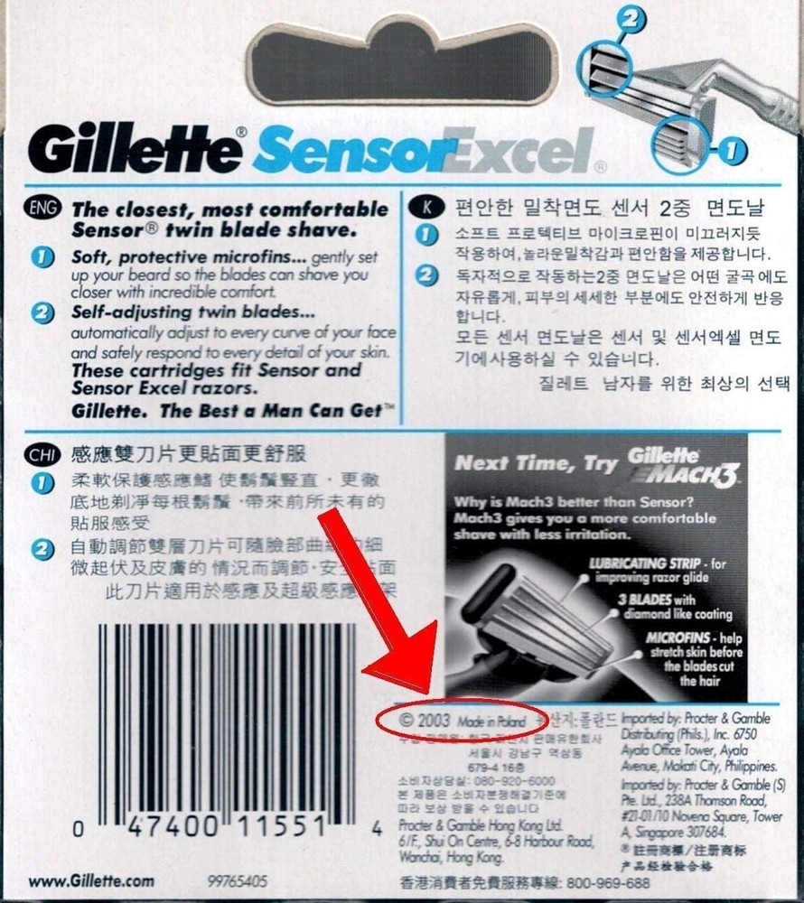 Gillette Sensor Excel - 30 Count (3 x 10 Pack)