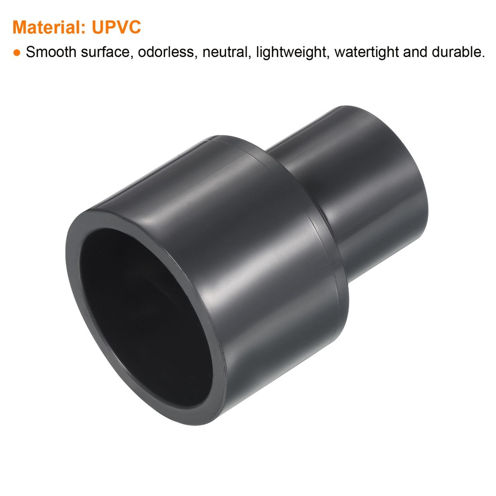 UPVC Fitting Pipe Reducer 1-1/4" x 3/4" 2pcs Straight Coupling