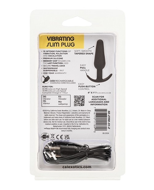 CalExotics Boundless USB Rechargeable Vibrating Slim Anal Plug