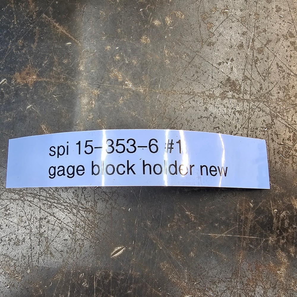 SPI 2.25" Capacity 4.175" OAL Rectangular Gage Block Stack Holder 15-353-6 #1