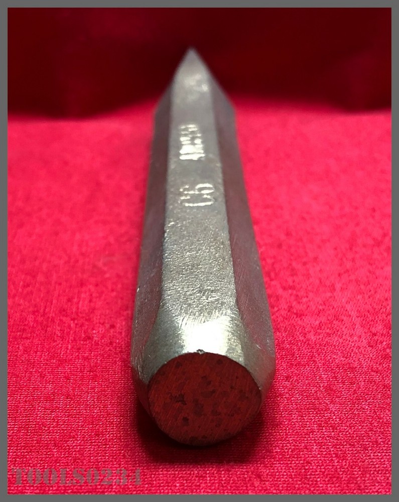 C6 1/2" x 3/4" Hex Non-Sparking Diamond Point Chisel 8" OAL Ampco