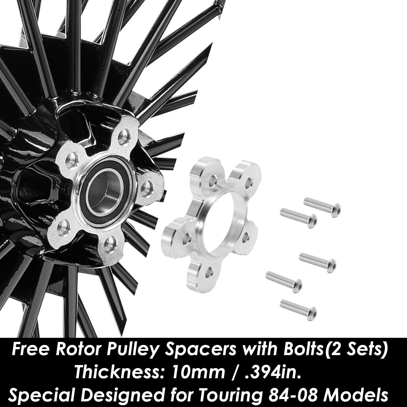 21x3.5 16x3.5 Fat Spoke Wheels for Harley Touring Road Glide 2000-2007 Road King