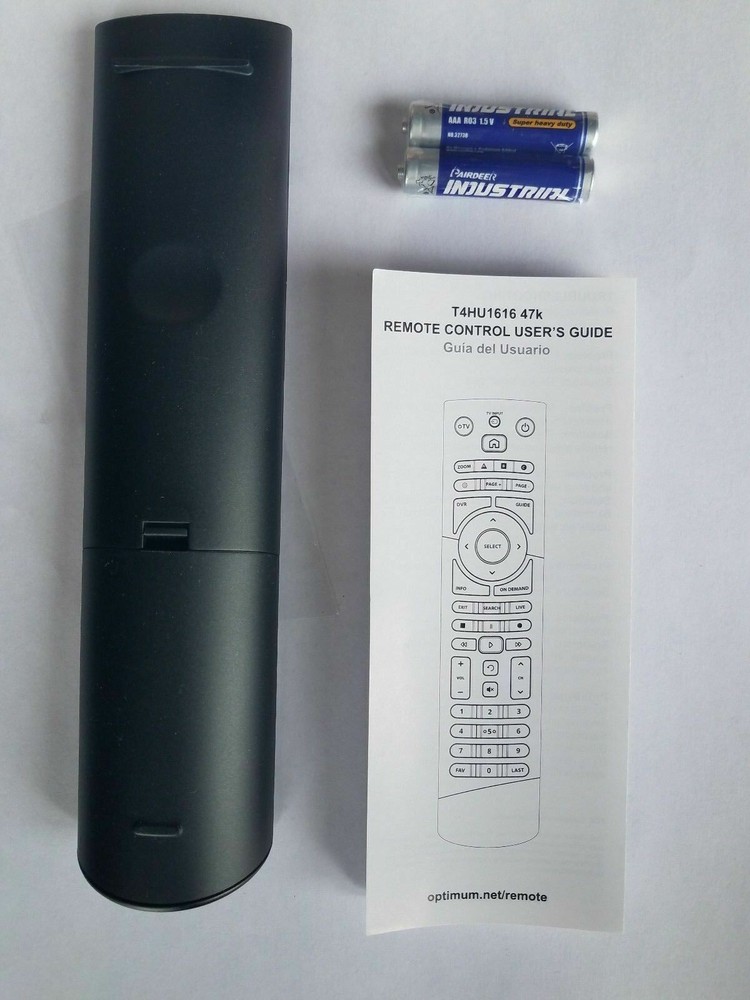 Optimum Cablevision Remote Control DVR W/ Batteries & Instructions