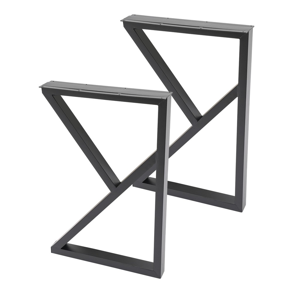 Table Leg Metal Dining Coffee Bench, K-Shaped, With 4 Adjustable Plastic Pads