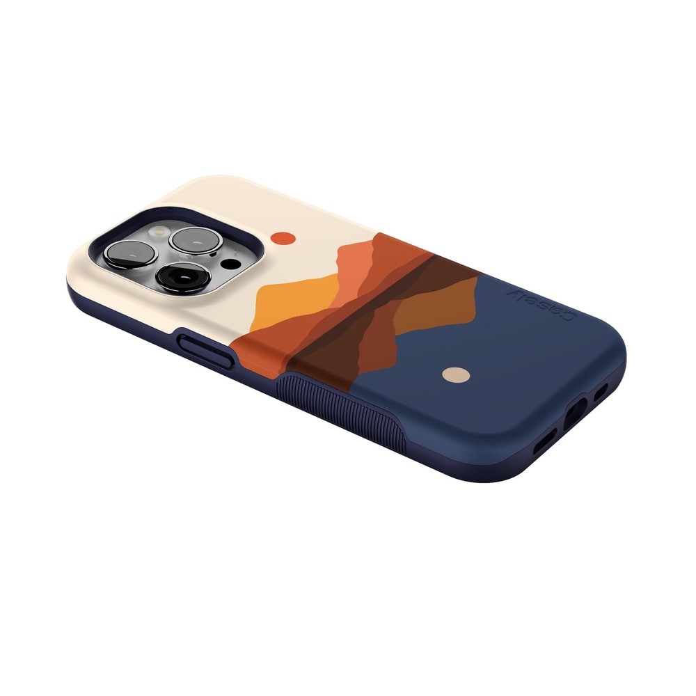Casely iPhone 14 Pro Case | Day & Night Mountains | Opposites Attract