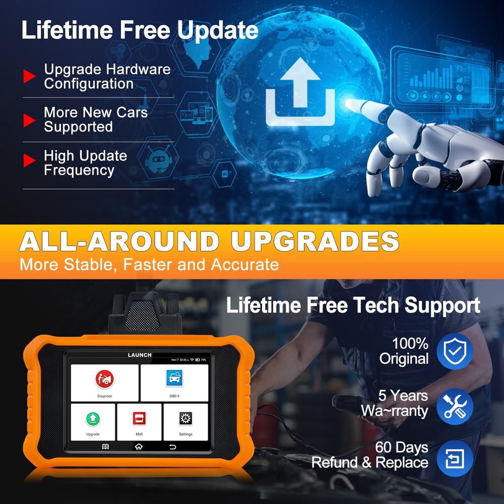 LAUNCH Creader Elite 2.0 for GM Diagnostic Tool Scanner Key Coding Active Test