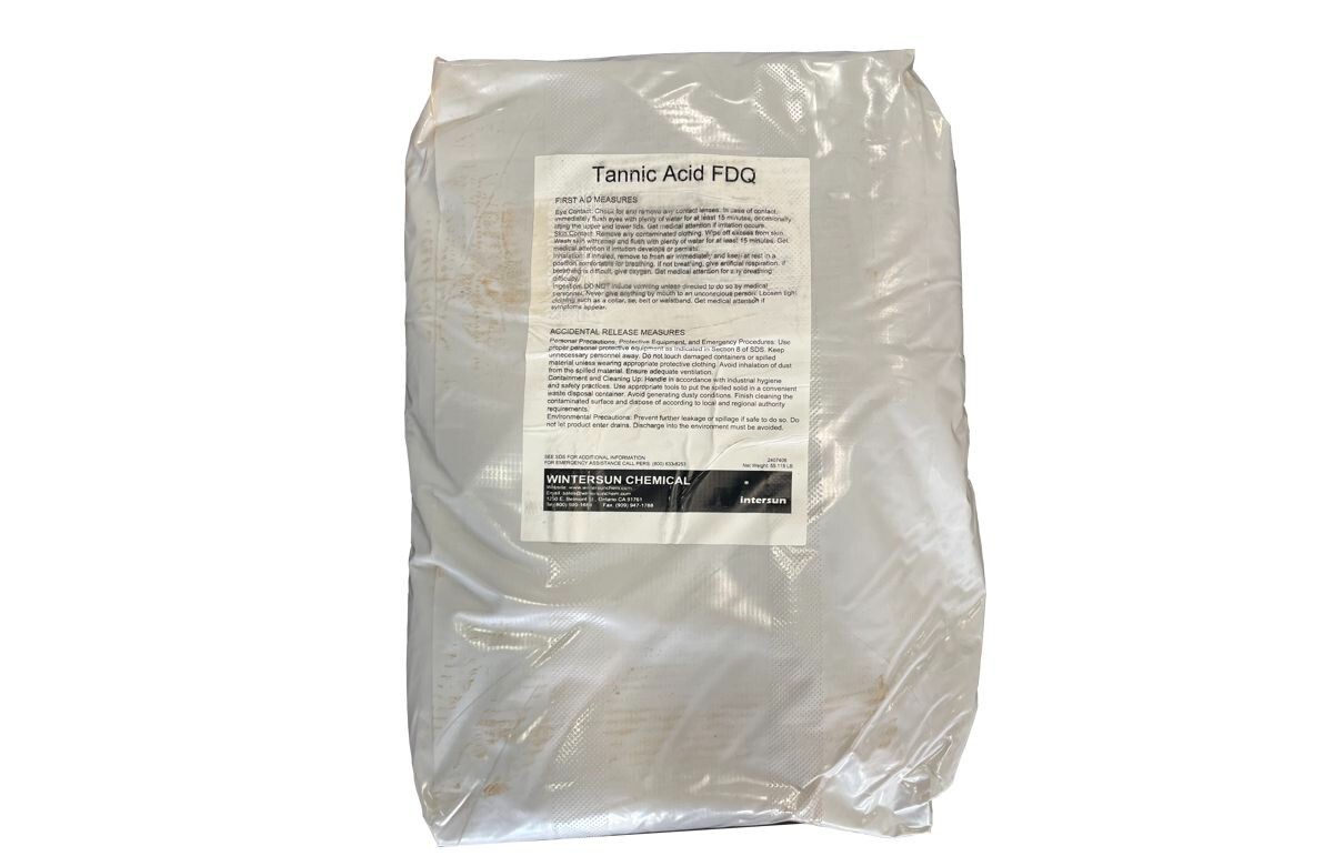 Tannic Acid FDQ [C76H52O46 ] [CAS_1401-55-4] Reddish Brown Granules 55.12 Lb
