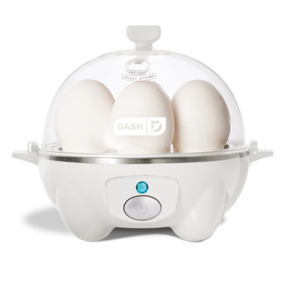 Dash Rapid Egg Cooker 6Egg Capacity Electric Hard Boiled Pouched Scrambled WHITE
