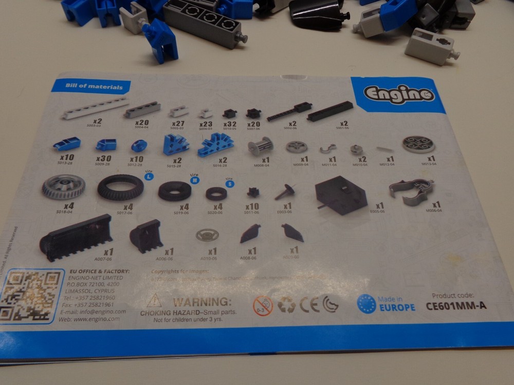 Engino Toys Creative Engineering STEM Maker Master Ultimate 60-Model Set w motor