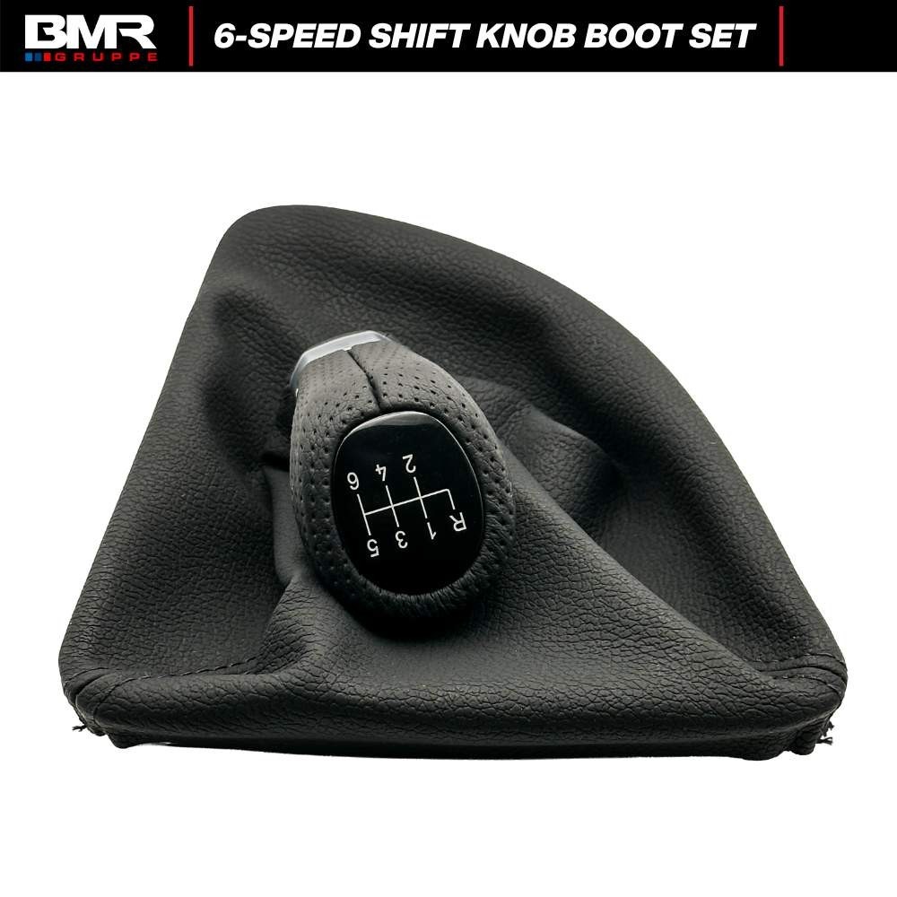 6 Speed Shift Knob Gaiter Boot Black Leather for BMW 1-Series E82 E87 E88 E81