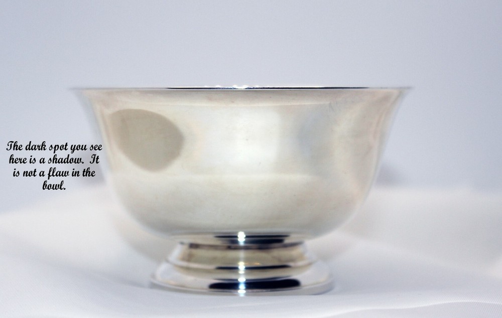 Silver Plate Footed Serving Bowl 4 x 2