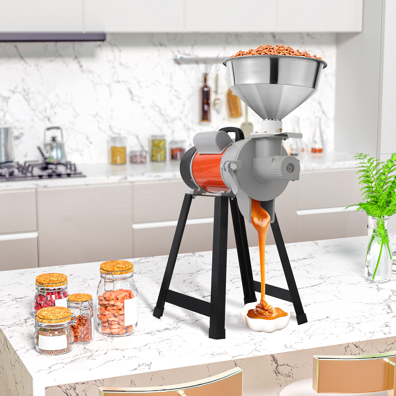 1500W Wet Electric Peanut Butter Machine Grinder Household Nut Maker Grinding