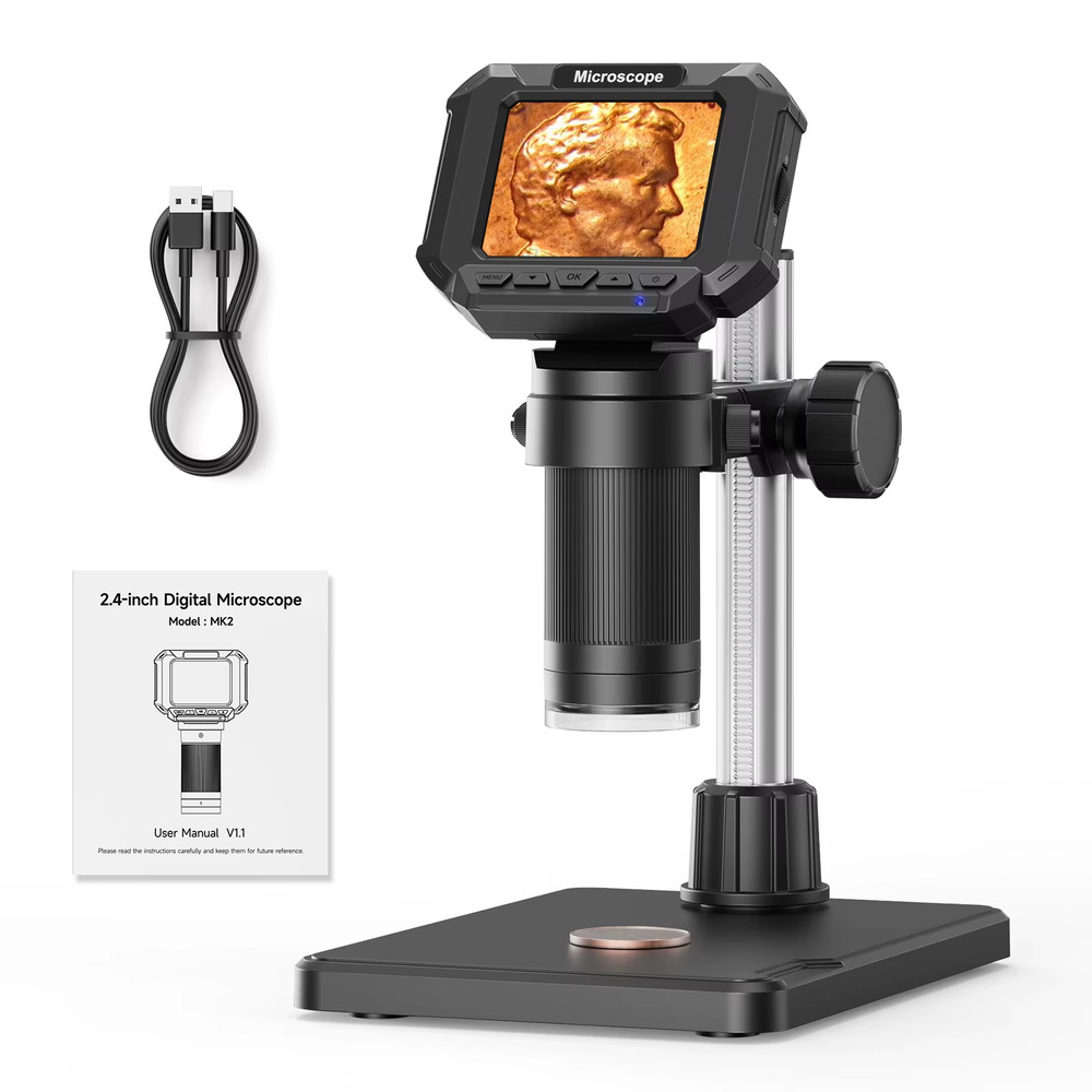 Digital Microscope 2.4inch USB Microscope for Electronic, Edcation, Repair, Coin