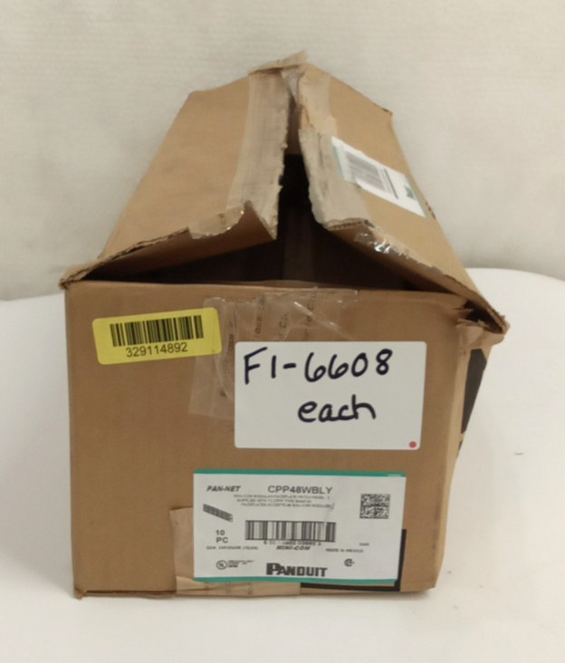 Panduit CPP48WBLY Mini-Com Modular Patch Panel with Faceplate 48 Port 2 RU Black