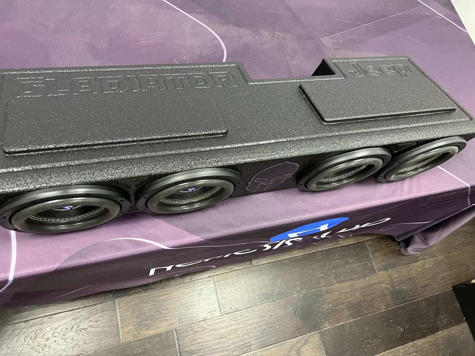 2018-2022 Jeep Gladiator 4x8” Subwoofer Box Front Fire Ported Under Rear Seat