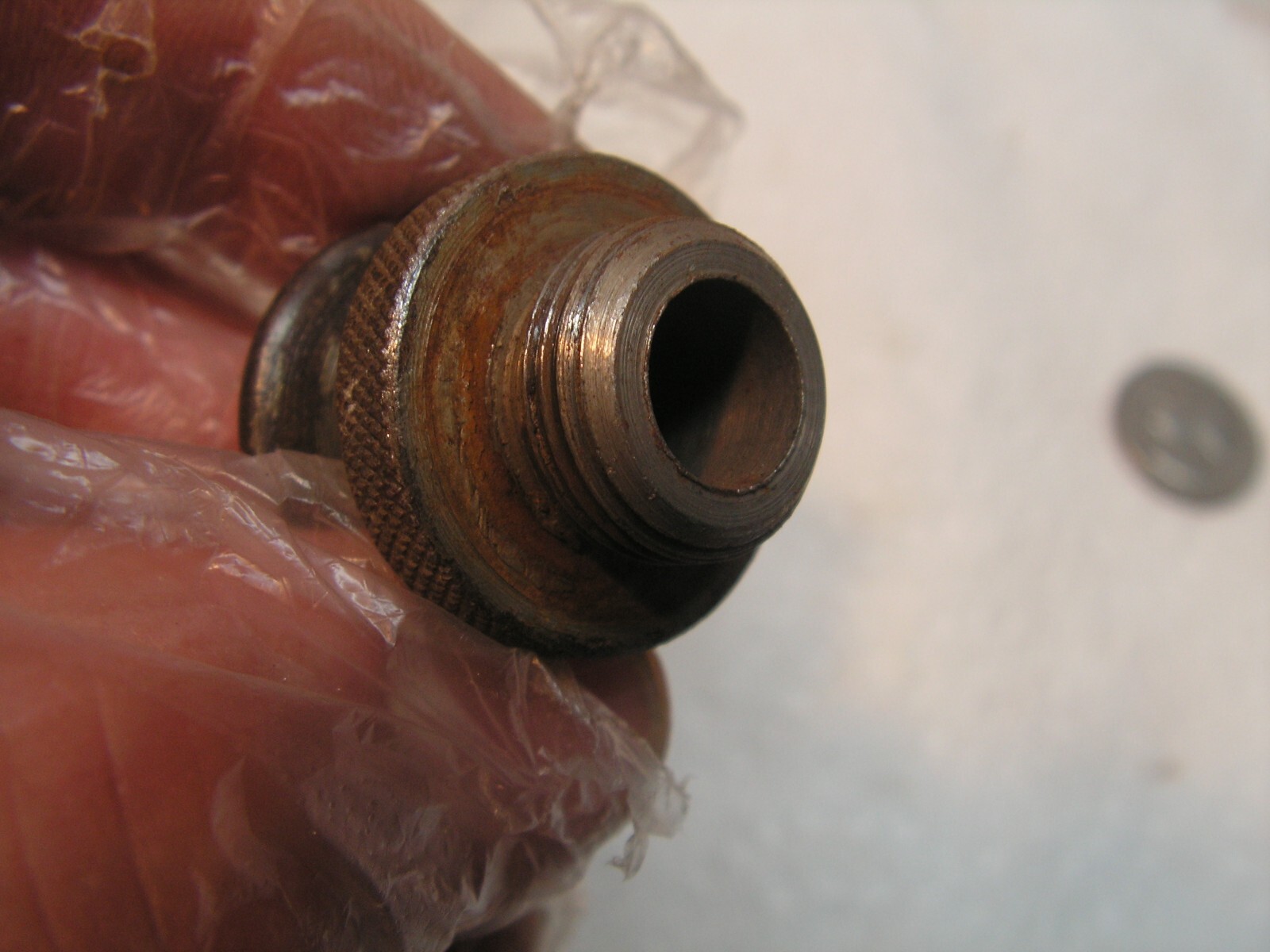 EMPTY NO MERCURY Vintage L.S. Starrett No. 87 Plumb Bob With Cord 27'