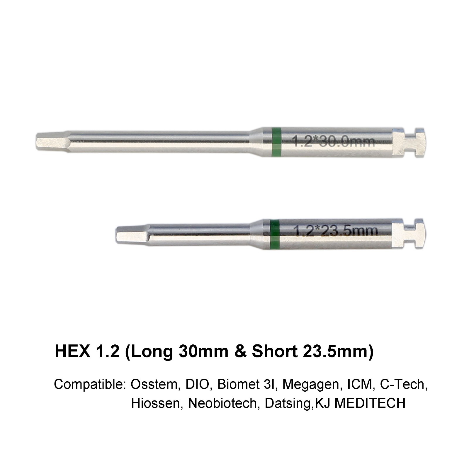 Implant Screwdriver Hex 1.2 Driver Dental Torque Wrench Adapter Megagen 3I