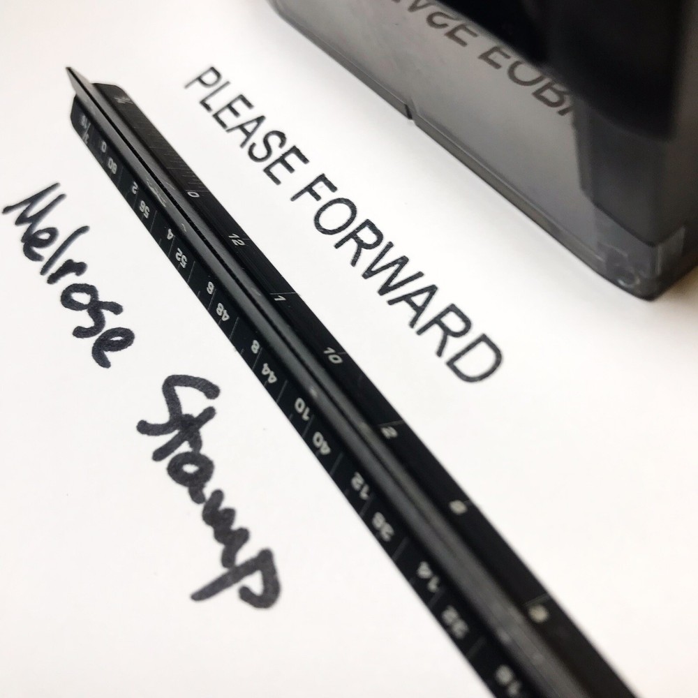 Please Forward Rubber Stamp Black Ink Self Inking Ideal 4913